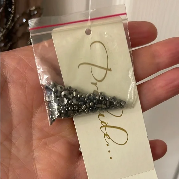 Brown Sequin Embellished Gown with 3/4 Sleeves - Picture 7 of 11